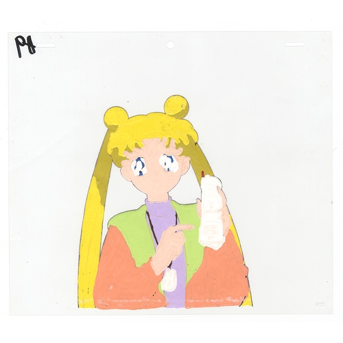 156 - Original Anime Cel
Animation series: Sailor Moon (Pretty Guardian Sailor Moon)
Character: Usagi Tsuk... 