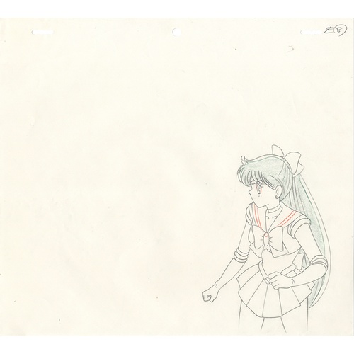 157 - Original Anime Cel with Background and 2 Sketches
Animation series: Sailor Moon (Pretty Guardian Sai... 