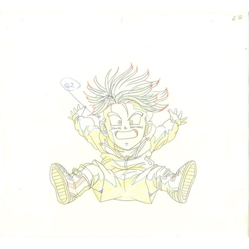 178 - Original Anime Cel with Sketch
Animation series: Dragon Ball Z 
Character: Trunks 
Production Studio... 