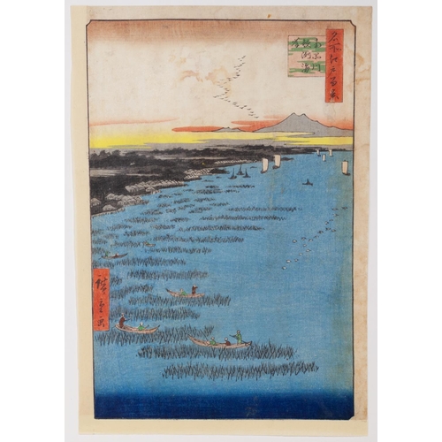 337 - Hiroshige I, Coastline, Japanese Woodblock Print, Artist: Hiroshige I Utagawa (1797-1858)
 Title: Mi... 