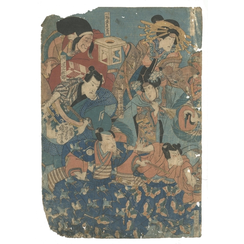 147 - Artist: Kuniyoshi Utagawa (1798-1861)
Title: Edo Kabuki Actors, the latter part
Publisher: Kawaguchi... 