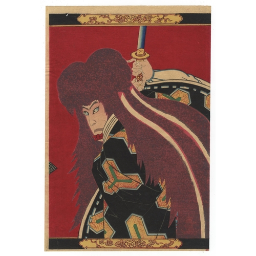 155 - Artist: Kunichika Toyohara (1835-1900)
Title: Kabuki play, Komonki Osana Koshaku
Publisher: Fukuda K... 