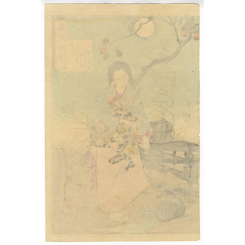 290 - Artist: Yoshitoshi Tsukioka (1839-1892)
Title: Lady Chiyo
Series title: One Hundred Aspects of the M... 