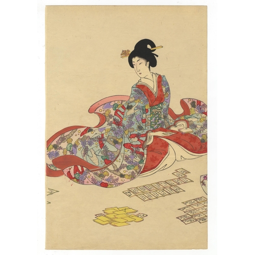 73 - Artist: Chikanobu Yoshu (1838-1912)
Title: Karuta, Card Game
Series: The Inner Palace of Chiyoda
Pub... 