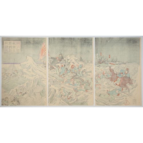 135 - Artist: Kokunimasa (1848-1920)
Title: Fierce Battle at Weihaiwei
Series title: The First Sino and Ja... 