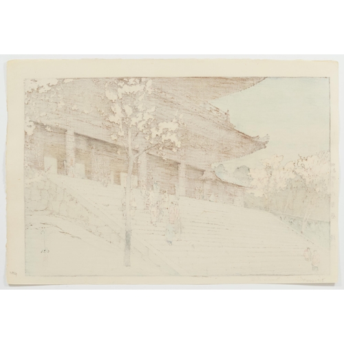 17 - Artist: Hiroshi Yoshida (1876-1950)Title: Chion in Temple GateSeries title: Eight Scenes of Cherry... 
