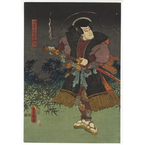 131 - Artist: Toyokuni III Utagawa (1786-1865)
Title: Kabuki play - Meiyo Jinsei Roku
Actors Nakamura Utae... 