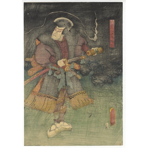 131 - Artist: Toyokuni III Utagawa (1786-1865)
Title: Kabuki play - Meiyo Jinsei Roku
Actors Nakamura Utae... 