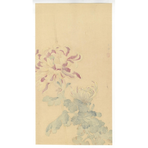 203 - Artist: Koson Ohara (1877-1945)
Title: Chrysanthemum Flowers
Publisher: Daikokuya
Date: c.1900-1910s... 