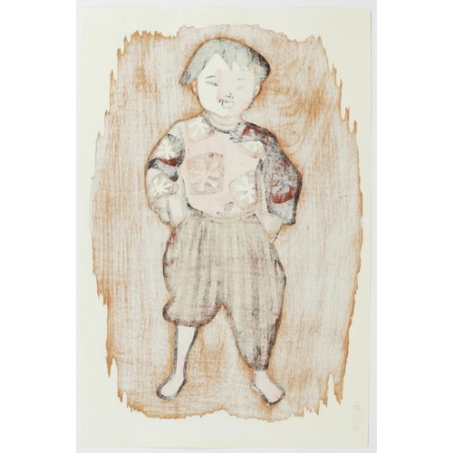 217 - Artist: Kiyoshi Saito (1907-1997)
Title: A Child of Aizu
Publisher: Self
Date: c.1950s
Size: 40.9 x ... 