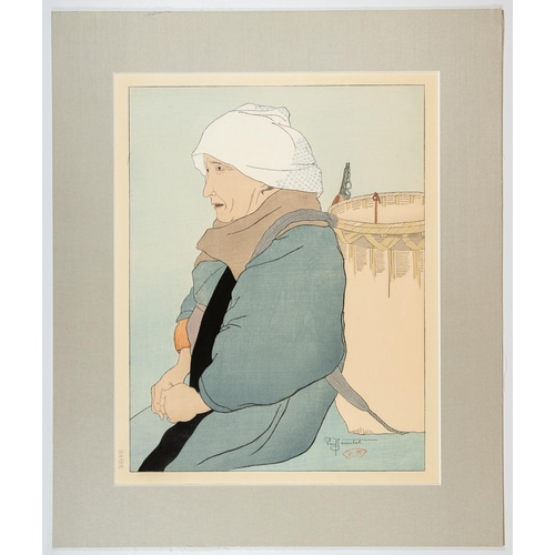 277 - Artist: Paul Jacoulet (1902-1960)
Title: Vielle Marchande De Carpes. Ibaraki, Japon
Date: 1934
Size:... 