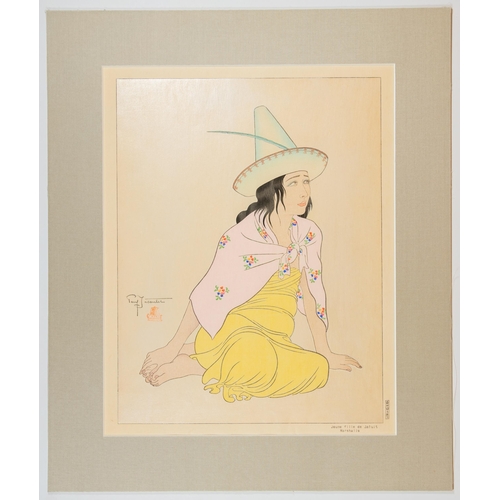 278 - Artist: Paul Jacoulet (1902-1960)
Title: Jeune Fille de Jaluit, Marshalls
Edition: 93/150
Date: 1939... 