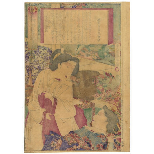 289 - Set of 2 prints:
Artist: Kunichika Toyohara (1835-1900)
Title: 14. The Wife of Tokugawa Iemochi
Seri... 