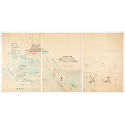 54 - Artist: Chikanobu Yoshu (1838-1912)Title: Imperial Hunting Field at KoganeharaSerires title: The O... 