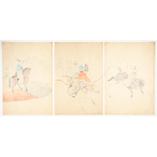 55 - Artist: Chikanobu Yoshu (1838-1912)Title: InuoimonoSerires title: The Outer Palace of ChiyodaPubl... 