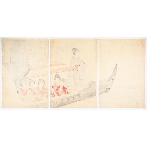 57 - Artist: Chikanobu Yoshu (1838-1912)
Title: Boat Excursion
Series: Court Ladies of the Chiyoda Palace... 