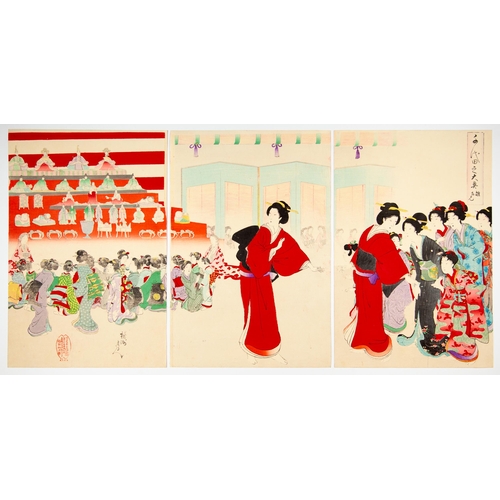 65 - Artist: Chikanobu Yoshu (1838-1912)
Title: Girl’s Festival
Series: Court Ladies of the Chiyoda Palac... 