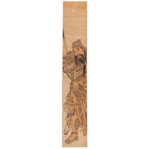 82 - Artist: Unspecified
Title: Chinese Soldier
Date: late 18th century
Size: 68.4 x 11.5 cm
Ref: H59