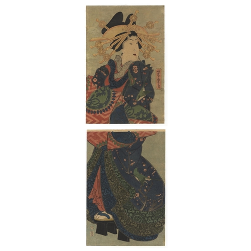 85 - Artist: Yoshitora Utagawa (Active in 1850-1880)
Title: Oiran Bijin (High-rank courtesan)
Publisher: ... 