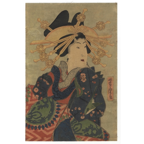 85 - Artist: Yoshitora Utagawa (Active in 1850-1880)
Title: Oiran Bijin (High-rank courtesan)
Publisher: ... 