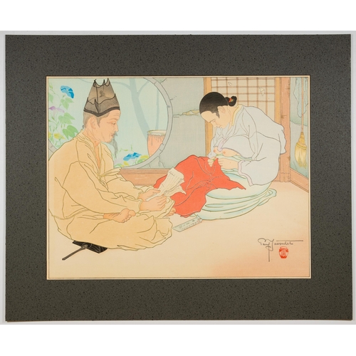 299 - Artist: Paul Jacoulet (1902-1960)
Title: La Lettre du Fils, Seoul, Coree
Edition: 16/150
Date: 1938
... 