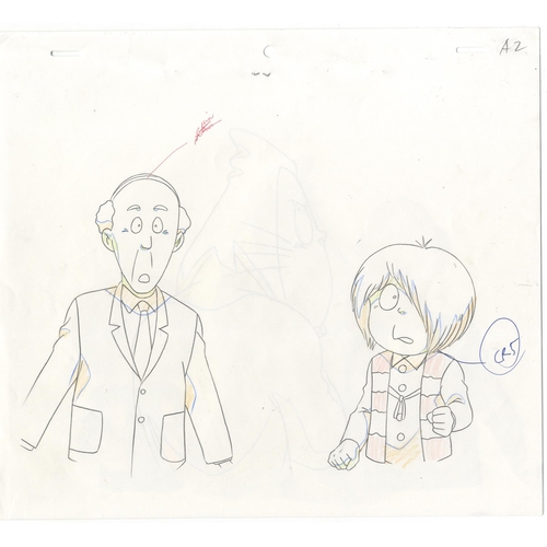 17 - Set of 2 cels:
Character: Kitaro and Nezumi Otoko
Series: GeGeGe no Kitaro
Studio: Toei Animation
Da... 