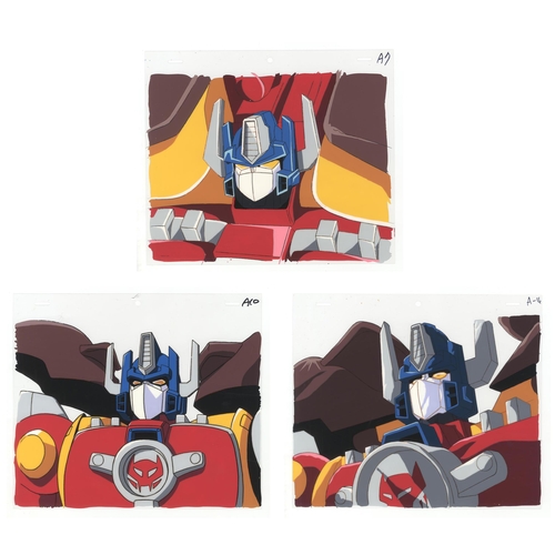 215 - Set of 3 cels:
Series: Transformers
Studio: Ashi Productions
Date: 1999
Ref: DGD150/DGD151/DGD152... 