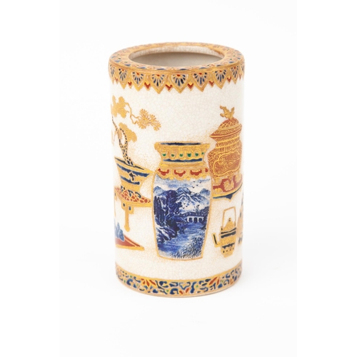 193 - Title: Satsuma vase
Date: 19th century
Size: 6 x 6 x 12.3 cm
Condition: Good for age.
Ref: satsuma_h... 