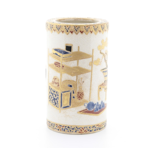 193 - Title: Satsuma vase
Date: 19th century
Size: 6 x 6 x 12.3 cm
Condition: Good for age.
Ref: satsuma_h... 