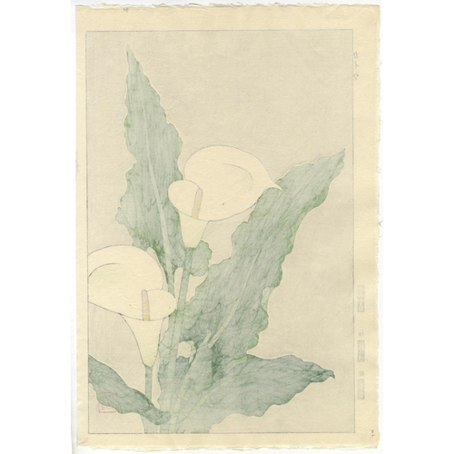 204 - Artist: Shodo Kawarazaki (1889-1973)
Title: Calla Lillies
Publisher: Unsodo
Date: mid 20th century
S... 