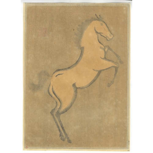 218 - Artist: Mokuchu Urushibara (1888-1953)
Title: Horse
Published: by the artist
Date: mid 20th century
... 