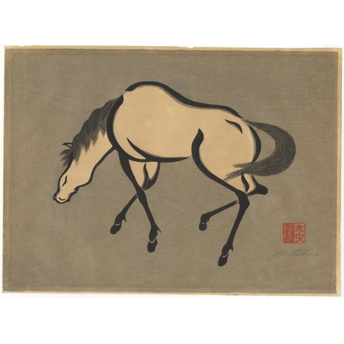 220 - Artist: Mokuchu Urushibara (1888-1953)
Title: Horse
Published: by the artist
Date: mid 20th century
... 