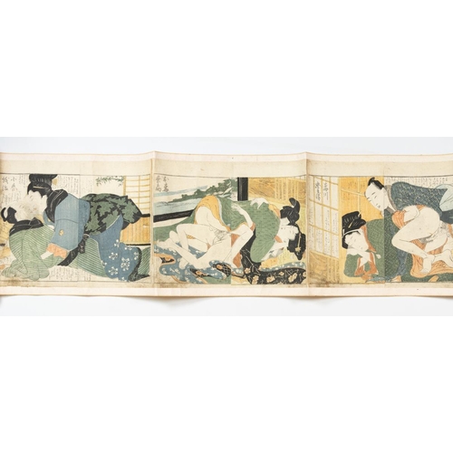 37 - Pillow Book Scroll
Date: early 18th century
Height: 10.5 cm
Condition: Wear consistent with age, soi... 