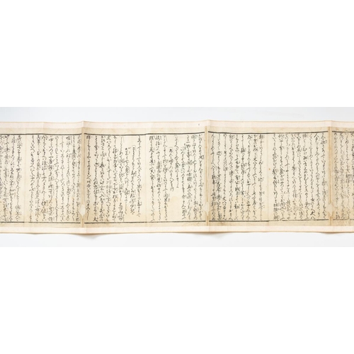 37 - Pillow Book Scroll
Date: early 18th century
Height: 10.5 cm
Condition: Wear consistent with age, soi... 