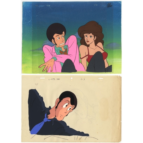 114 - Set of 2 cels:
Series: Lupin III Part 3 / Lupin III
Studio: Tokyo Movie Shinsha
Date: 1984-1985 / 19... 