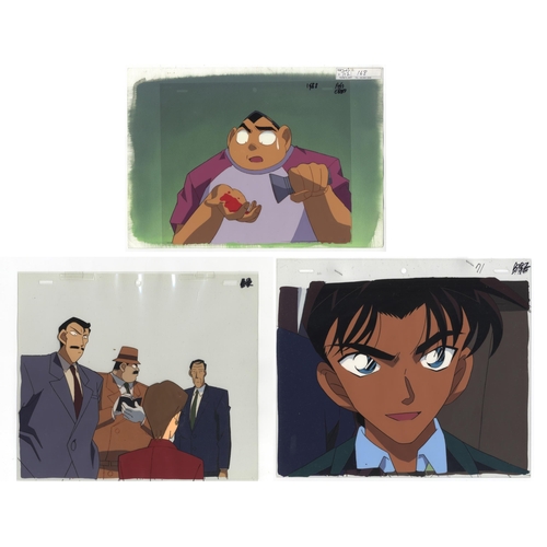173 - Set of 3 cels:
Series: Detective Conan
Studio: TMS Entertainment
Date: 1996-Present
Condition: Stapl... 
