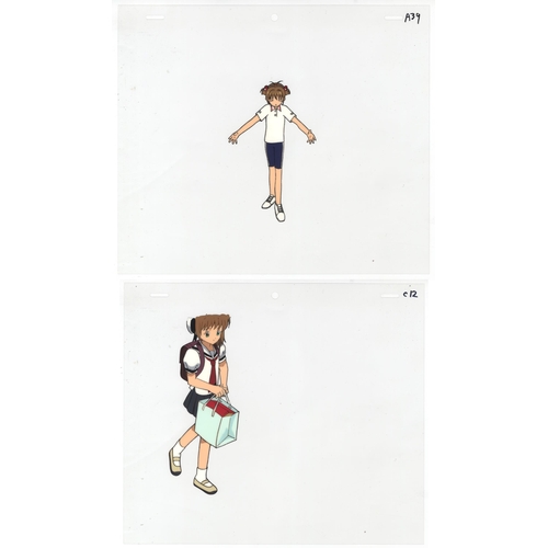 77 - Set of 2 cels:
Character: Sakura Kinomoto
Series: Cardcaptor Sakura
Studio: Madhouse
Date: 1998-2000... 