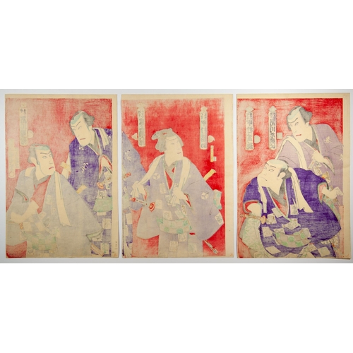 170 - Set of 2 prints:
Artist: Toyokuni III Utagawa (1786-1864) / Kunichika Toyohara (1935-1900)
Title: Be... 