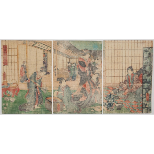 199 - Artist: Toyokuni III Utagawa (1786-1864)
Title: Winter Morning
Publisher: Izumiya Ichibei
Date: 1856... 