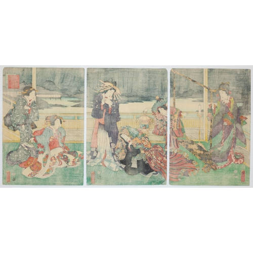 202 - Artist: Kunisada II Utagawa (1823–1880)
Title: Hide and Seek
Series: Modern Genji
Publisher: Tsutaya... 