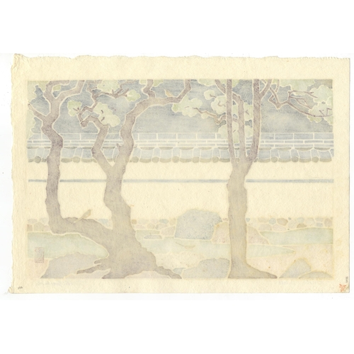 224 - Artist: Toshi Yoshida (1911-1995)
Title: White Wall
Date: 1964
Size: 34.7 x 24.4 cm
Condition: Signe... 