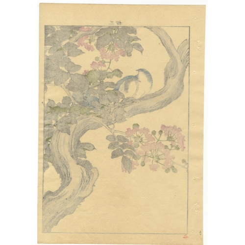 28 - Set of 3 prints:
Artist: Keinen Imao (1845-1924)
Title: The Japanese Yellow Rose and the Common Moor... 