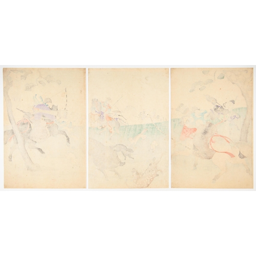 46 - Artist: Chikanobu Yoshu (1838-1912)
Title: Hunting at Koganehara
Series title: The Outer Palace of C... 