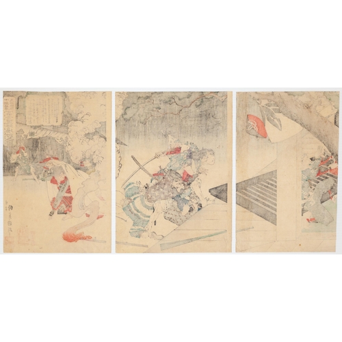 62 - Artist: Kuniume Utagawa (act. 1866-1883)
Title: Soga Brothers Attack at Hunting-ground at Fujino
Pub... 