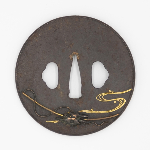 8 - 19th century iron tsuba designing seashore landscape

Size: 7.8 x 7.8 x 0.4 cm, C: 2.9 x 0.8 cm
Cond... 