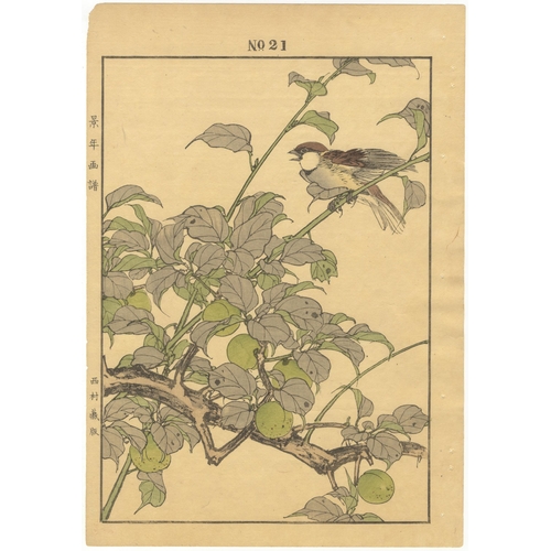 135 - Set of 2 prints:
Artist: Keinen Imao (1845-1924)
from Keinen's Album of the Birds and Flowers
Publis... 