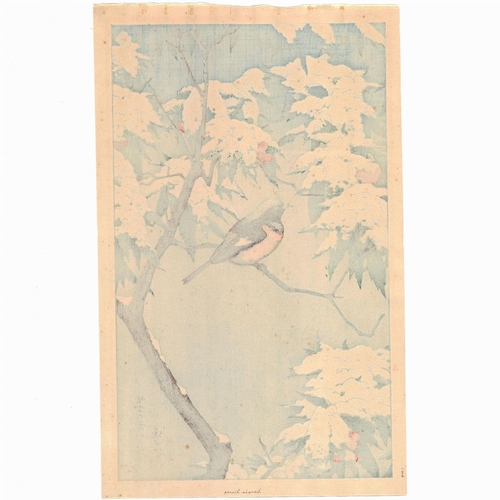 158 - Artist: Toshi Yoshida (1911-1995)
Title: Birds of the Seasons - Winter
Date: c.1982
Size: 54.5 x 33.... 