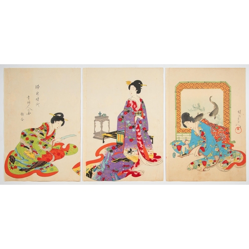 170 - Artist: Chikanobu Yoshu (1838-1912)
Title: Poem-matching
Series title: High-Ranking Ladies of the To... 