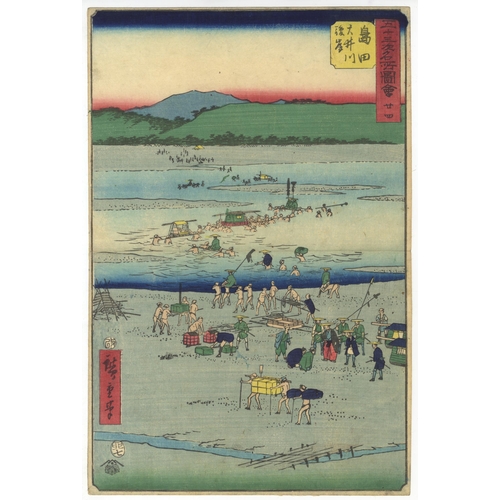 190 - Artist: Hiroshige I Utagawa (1797-1858)
Title: Shimada
Series title: Famous Places of the Fifty-thre... 