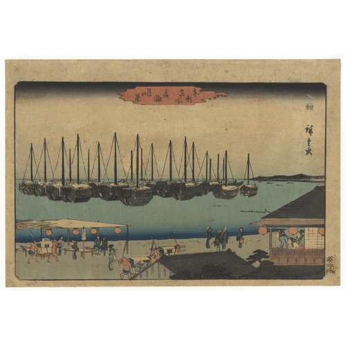 191 - Artist: Hiroshige I Utagawa (1797-1858)
Title: Takanawa in Moonlit
Series title: Famous Places of th... 